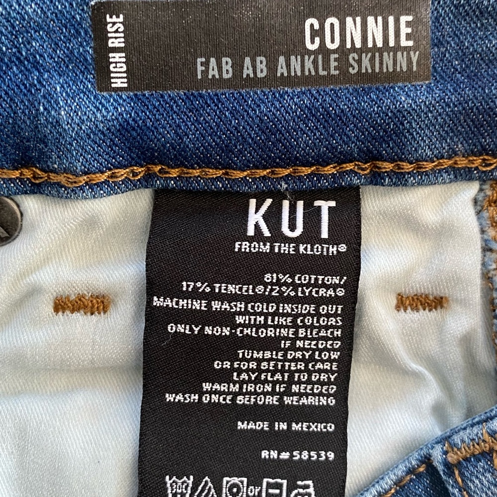 Kut from the Kloth Women's "Connie" Skinny Jeans Size 0 - Picture 5 of 8